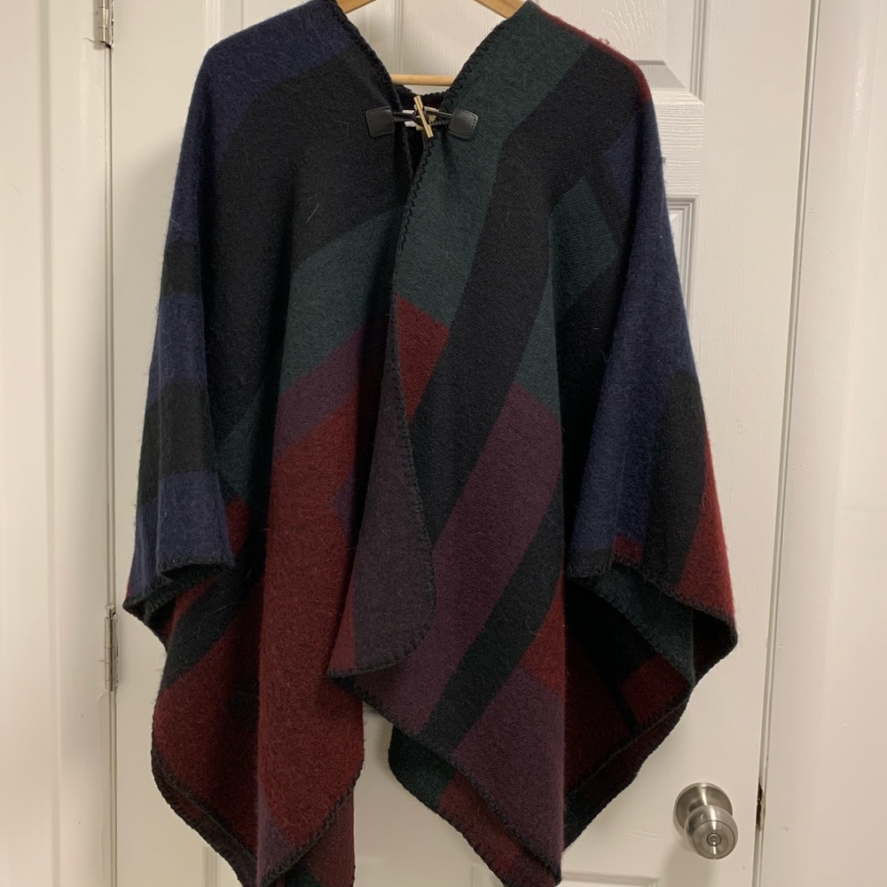 Calvin Klein color block poncho